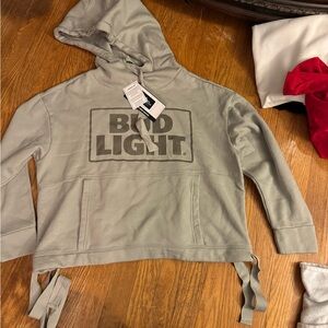 Bud light crop hoodie